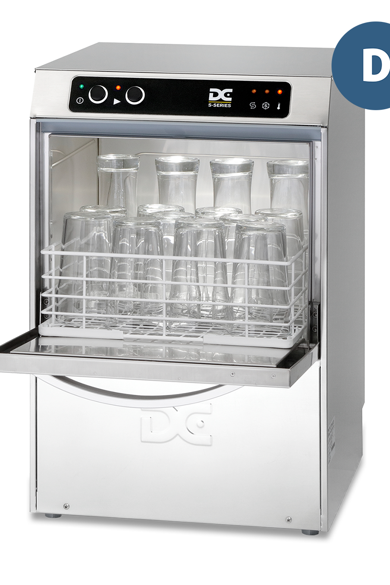 Gray DC SGP35D Standard Range 350mm Basket Frontloading Commercial Glasswasher with Drain Pump, 14 Pint Capacity - Contact Us For Availability