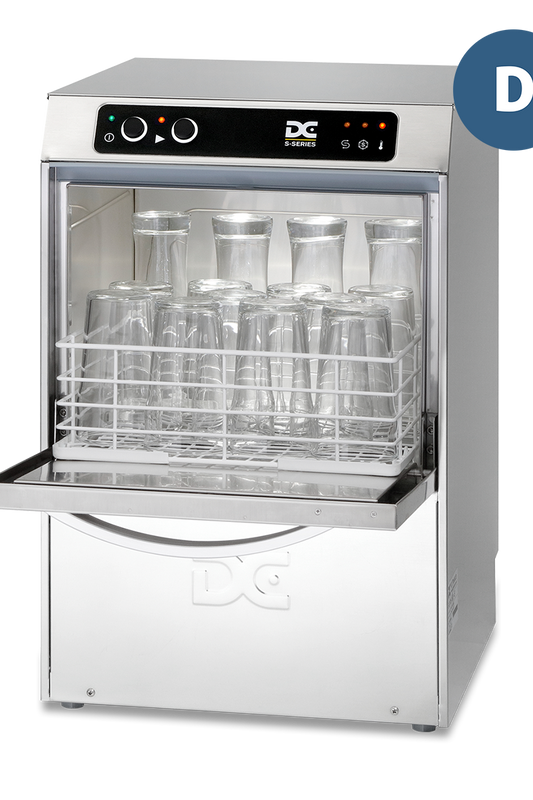 Gray DC SGP35D Standard Range 350mm Basket Frontloading Commercial Glasswasher with Drain Pump, 14 Pint Capacity - Contact Us For Availability
