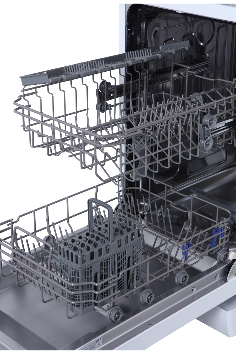 Dim Gray SIA 45cm White Freestanding Dishwasher