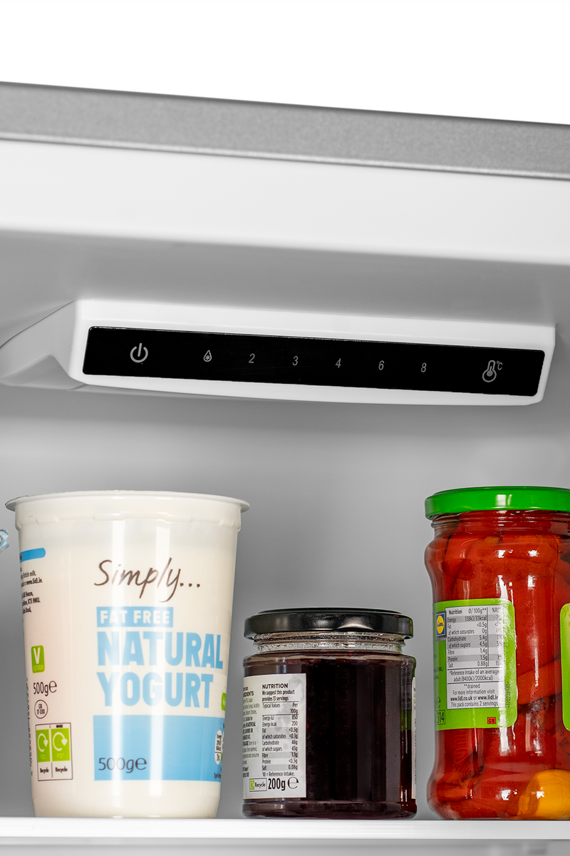 Gray SIA  Freestanding 252L Fridge Freezer in Silver