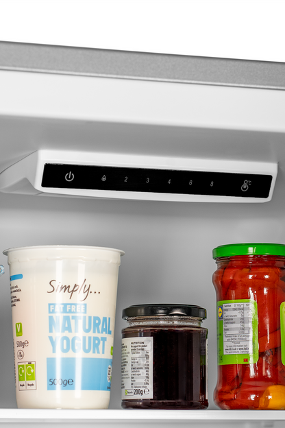 Gray SIA  Freestanding 252L Fridge Freezer in Silver