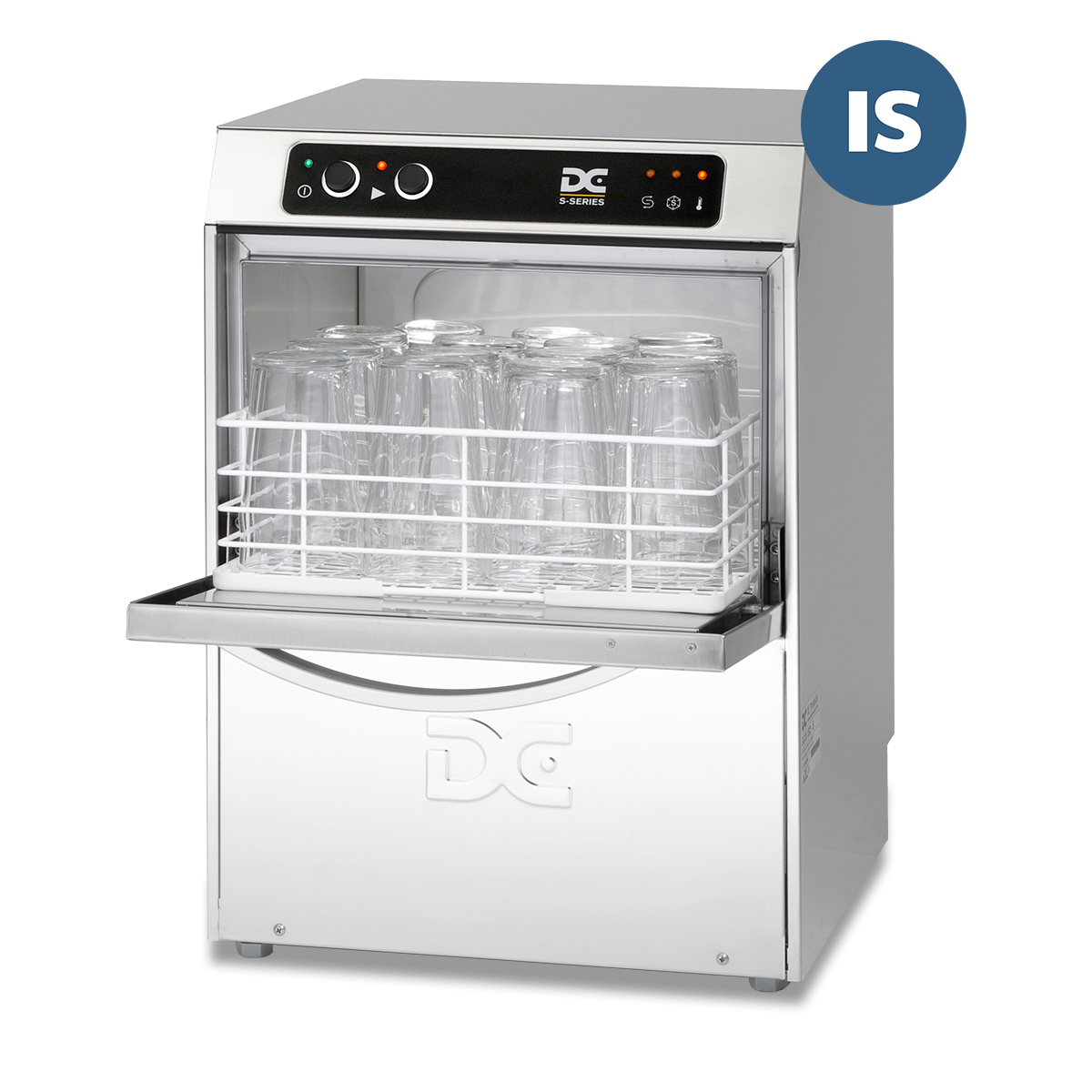 DC SG35IS Standard Range 350mm Basket Frontloading Commercial Glasswasher with Integral Water Softener, 14 Pint Capacity - Contact Us For Availability