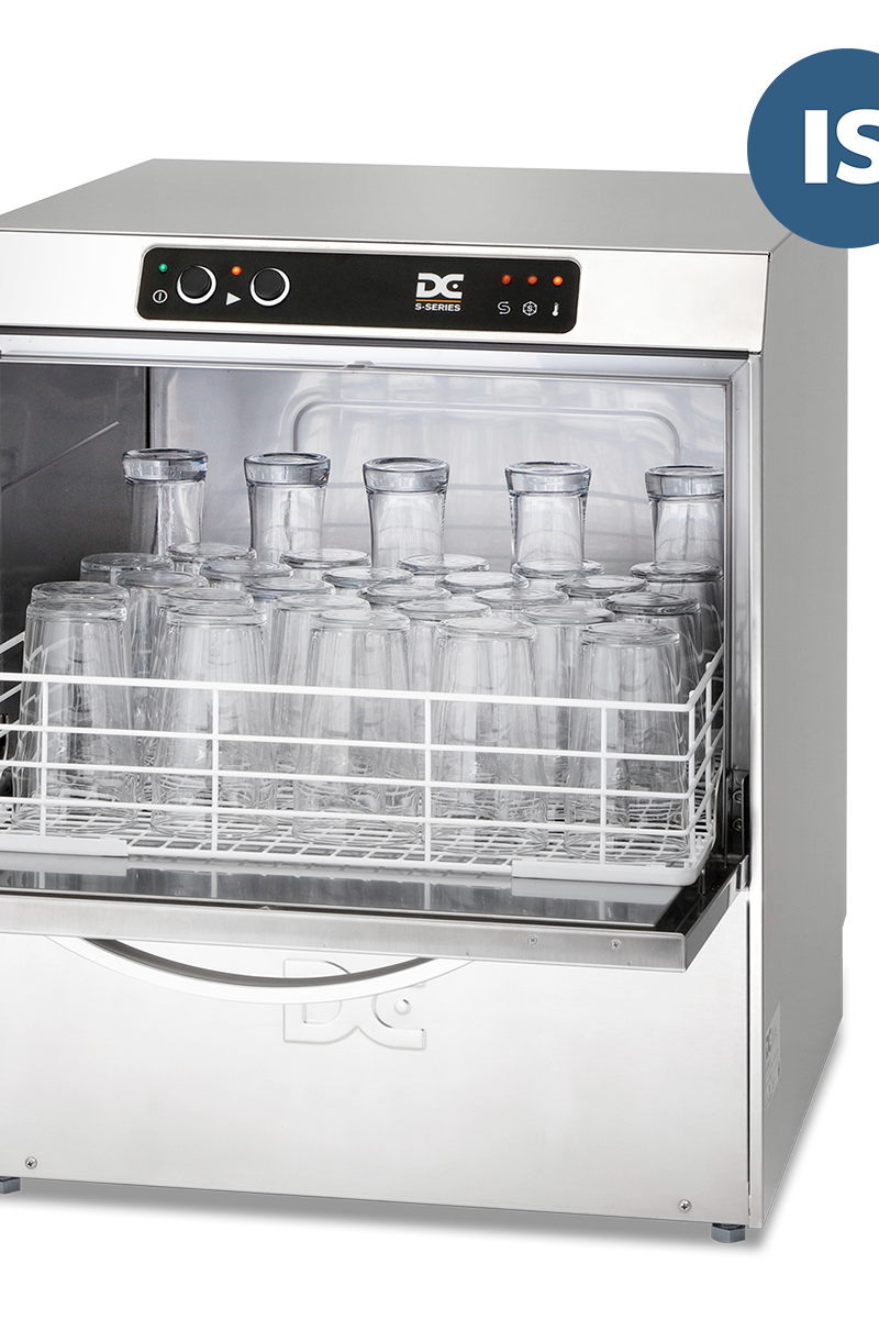 Light Gray DC SG50IS Standard Range 500mm Basket Frontloading Commercial Glasswasher with Integral Water Softener, 30 Pint Capacity - Contact Us For Availability