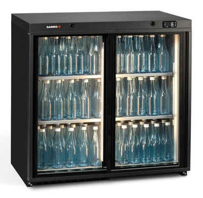 Gamko MG3/250SD Maxiglass Sliding Glass Double Door Undercounter Bottle Cooler, 250 Litres - Contact Us For Availability