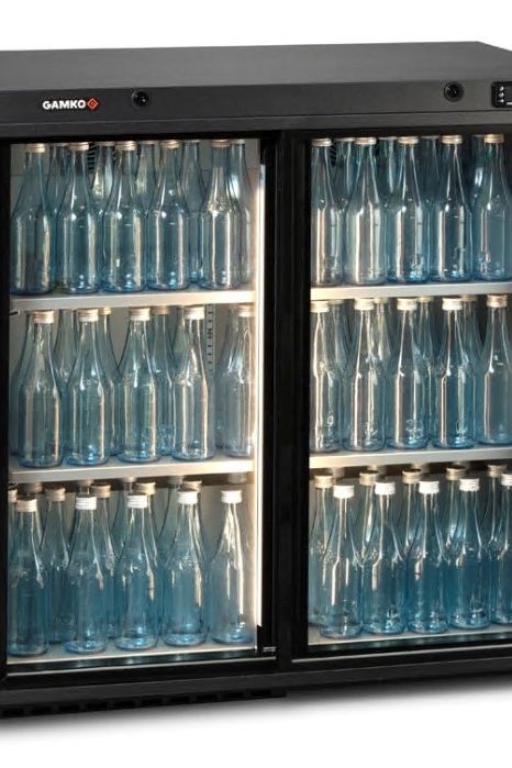 Dark Slate Gray Gamko MG3/250SD Maxiglass Sliding Glass Double Door Undercounter Bottle Cooler, 250 Litres - Contact Us For Availability