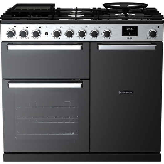 Dark Slate Gray Rangemaster Edge Deluxe 100 Range Cooker, 994 mm