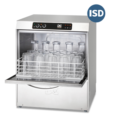 DC SG50ISD Standard Range 500mm Basket Frontloading Commercial Glasswasher with Integral Water Softener & Drain Pump, 30 Pint Capacity - Contact Us For Availability