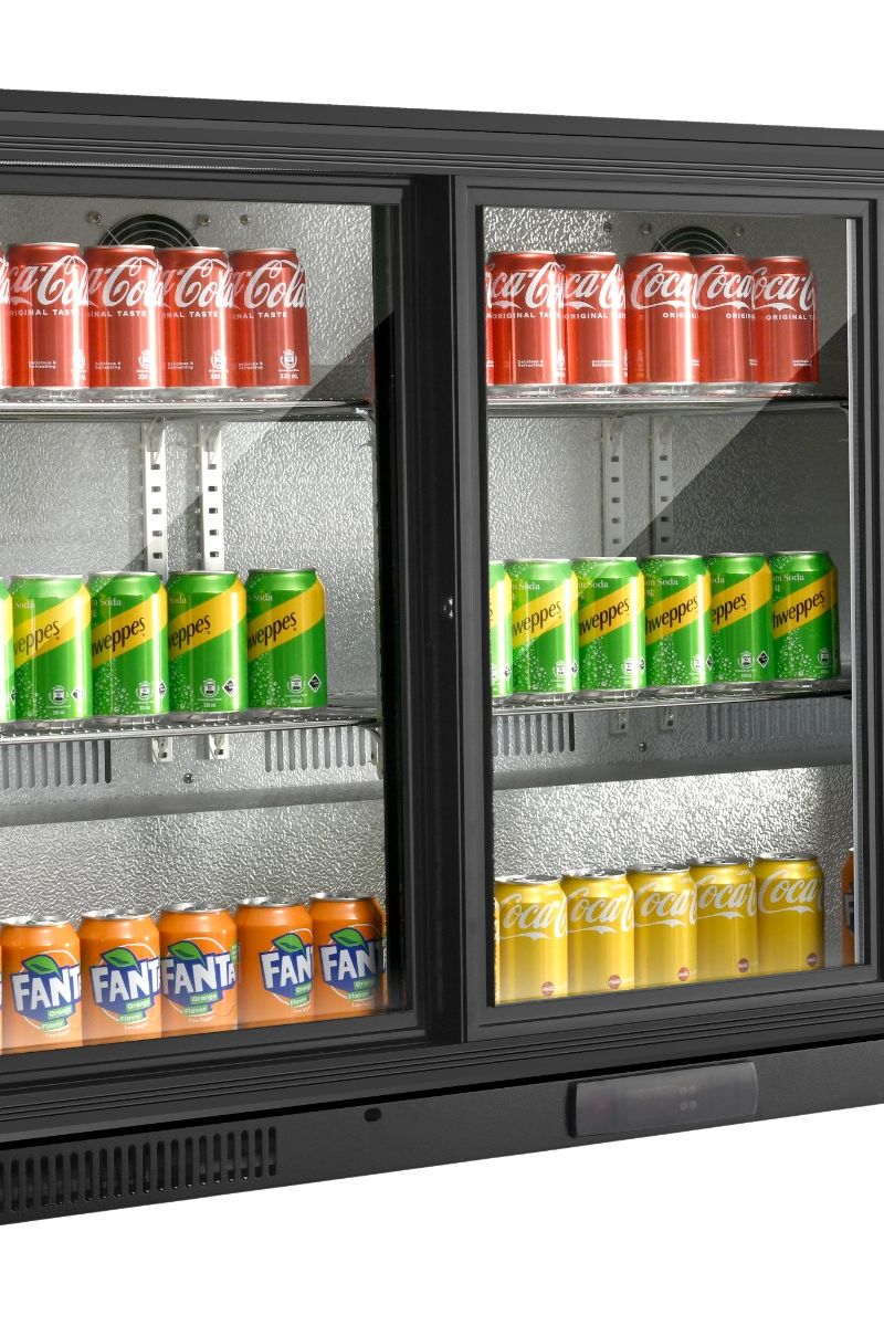 Dark Slate Gray Sterling Pro Green SP3HC-BS Sliding Triple Door Bottle Cooler, 274 x 330ml Bottles - Out Of Stock