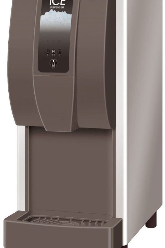 Dim Gray Hoshizaki DCM-120KE-P-HC Cubed Ice/Water Dispenser with Push Button, 125kg/24hrs Output / 4kg Storage - Contact Us For Availability