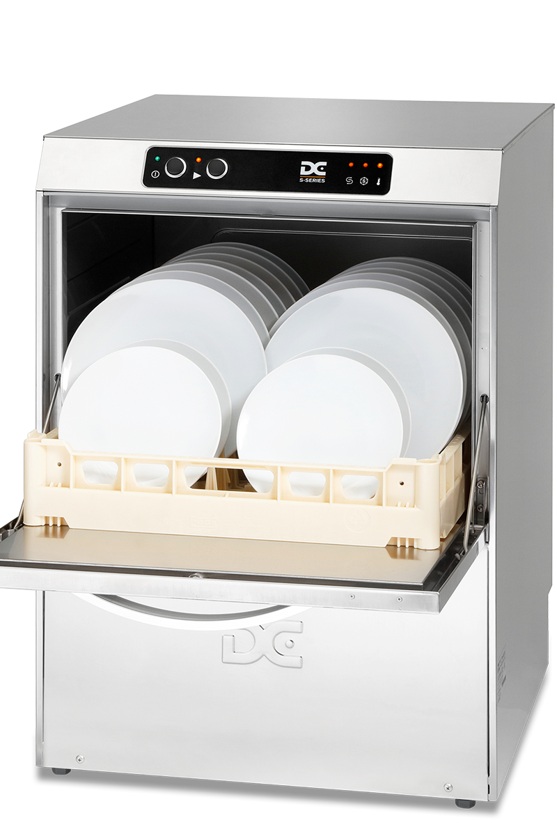 Light Gray DC SD50 Standard Range 500mm Basket Frontloading Commercial Dishwasher, 18 Plates - Contact Us For Availability