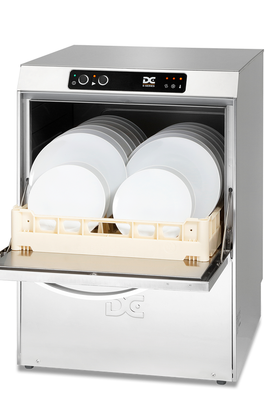 Light Gray DC SD50 Standard Range 500mm Basket Frontloading Commercial Dishwasher, 18 Plates - Contact Us For Availability