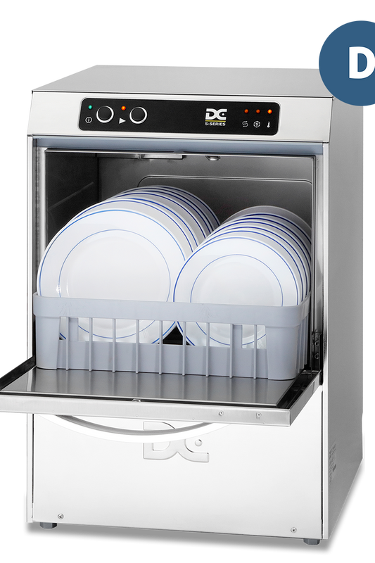 Light Gray DC SD40D Standard Range 400mm Basket Frontloading Commercial Dishwasher with Drain Pump, 11 Plates - Contact Us For Availability