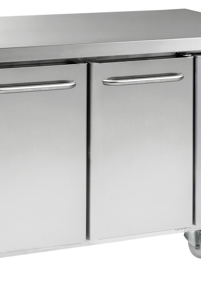 Gray Gram K 1407 CSG A DL/DR C2 2 Door Stainless Steel Refrigerated Counter, 345 Litres - Discontinued