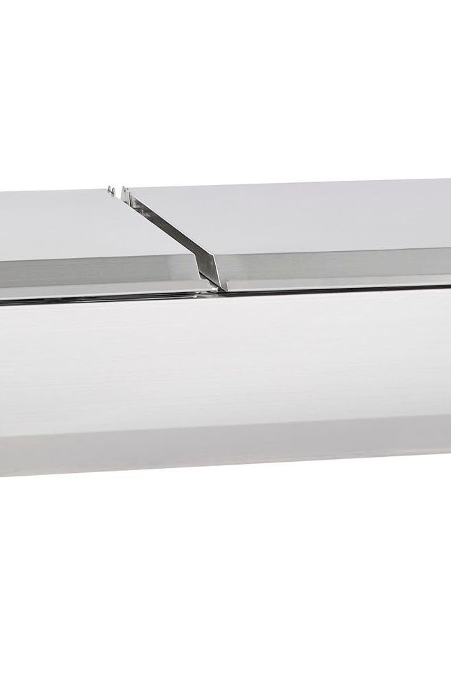 Light Gray Sterling Pro Cobus SPT2000-330-SS Topping Well with Stainless Steel Lid, 10 x GN1/4 - In Stock