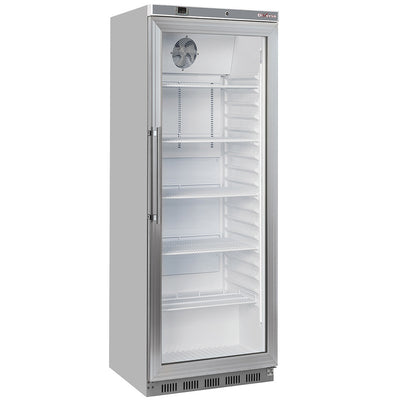 Diverso WR-PG41-XG Ventilated refrigerator, glass door, 400 liters. stainless steel - Contact Us For Availability