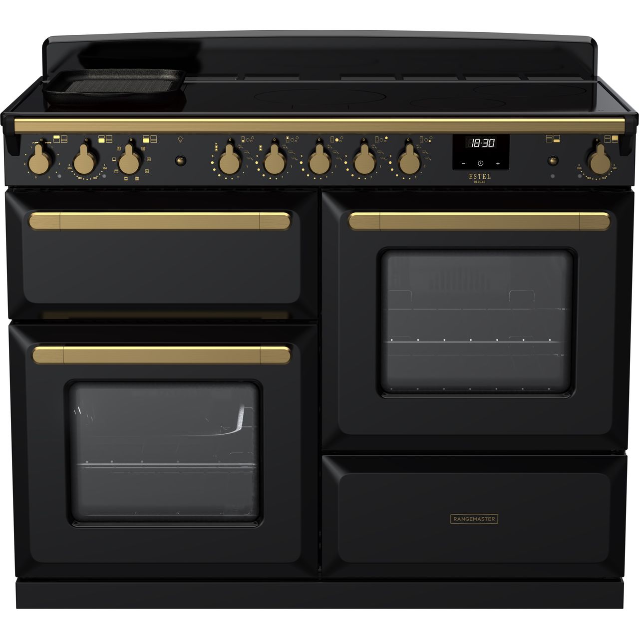 Black Rangemaster Estel Deluxe 110 Range Cooker, 1092 mm