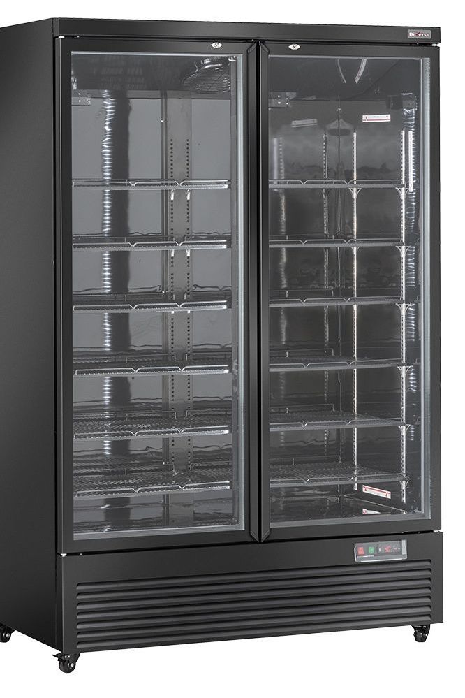 Dark Slate Gray Diverso WR-VP99-2B Vertical fridge showcase, 2 doors, 1085 liters - BLACK - Contact Us For Availability