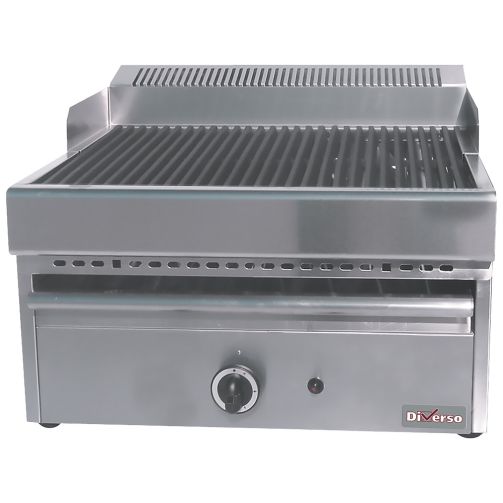 Light Slate Gray Diverso WR-GV64-41 Gas steam-grill with cooking grid in cast iron -Top- - Contact Us For Availability
