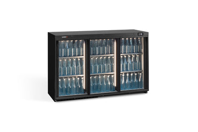Gamko Maxiglass MG3/315SD Maxiglass Sliding Glass Triple Door Undercounter Bottle Cooler, 315 Litres - Contact Us For Availability