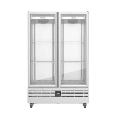 Foster FSL800G/11-318 Slimline Double Glass Door Refrigerated Upright Display Cabinet, 800 Litres - In Stock