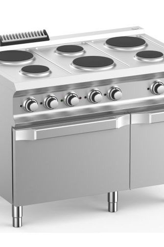 Gray Hobart Ecomax HEPR711FE 6 Round Plate Hob with Electric Oven, 17.6kW - Contact Us For Availability