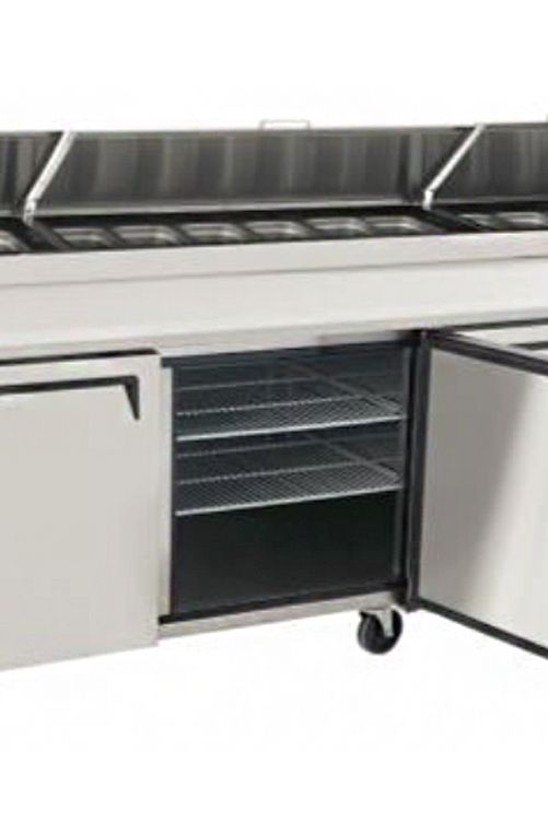Dark Slate Gray Atosa MPF8203GR 3 Door Refrigerated Preparation Table, 804 Litres - Contact Us For Availability