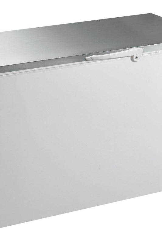 Light Gray Hoshizaki CF 53 SG UK Stainless Steel Lid White Chest Freezer, 491 Litres - Contact Us For Availability