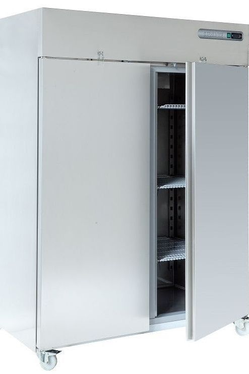 Light Gray Sterling Pro SPNI-142 Upright Double Door Freezer 1400 Litres - Discontinued