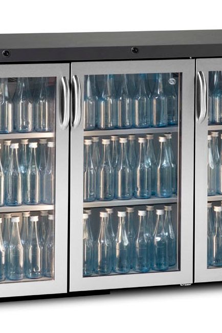 Dark Slate Gray Gamko Maxiglass MG3/315GCS Maxiglass Hinged Stainless Steel Frame Glass Triple Door Undercounter Bottle Cooler, 315 Litres - Contact Us For Availability