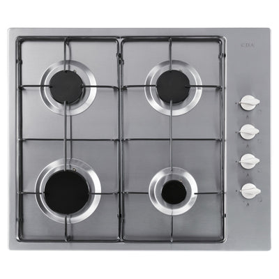 CDA 60cm Four Burner Gas Hob - Stainless Steel