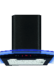 Medium Blue EKP60BL Curved glass extractor with edge lighting