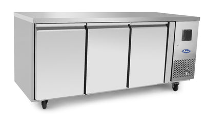 Atosa 3 Door Heavy Duty Preparation Counter Fridge, 420 Litres