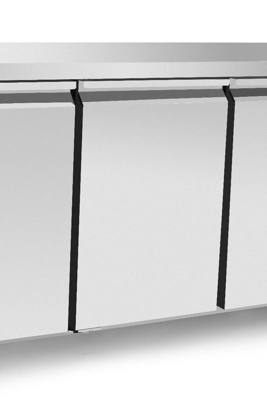 Light Gray Atosa EPF3432HD 3 Door Heavy Duty Preparation Counter Fridge, 420 Litres - Contact Us For Availability