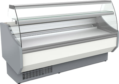 Coreco CVED-8-13-C Curved Glass Serveover, 1305mm - Low Stock