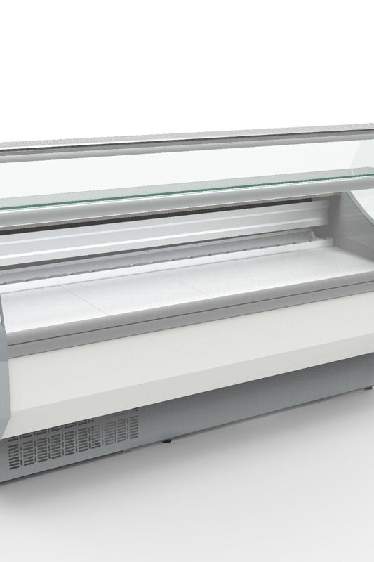 Light Gray Coreco CVED-8-25-R Flat Glass Serveover, 2525mm - Low Stock