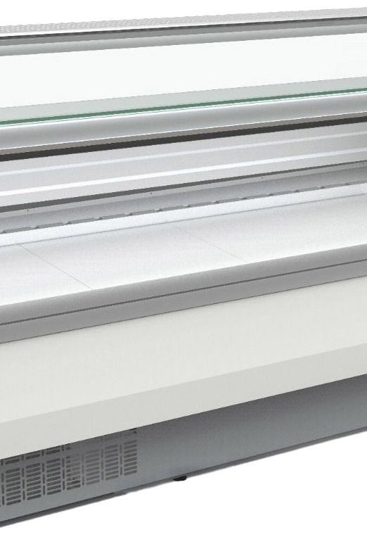 Light Gray Coreco CVED-8-30-R Flat Glass Serveover, 2995mm - Special Order