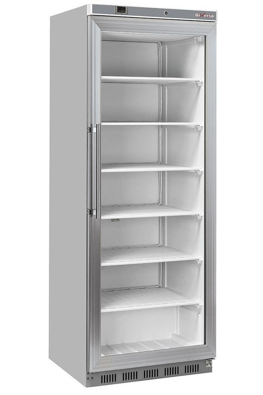 Dark Gray Diverso WR-NG41-XV Freezer cabinet, glass door, static, 400 liters - Stainless steel - Contact Us For Availability