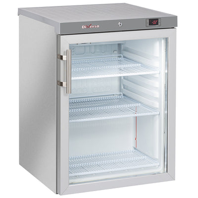 Diverso WR-PG21-XG Ventilated refrigerator, glass door, 200 liters. stainless steel - Contact Us For Availability