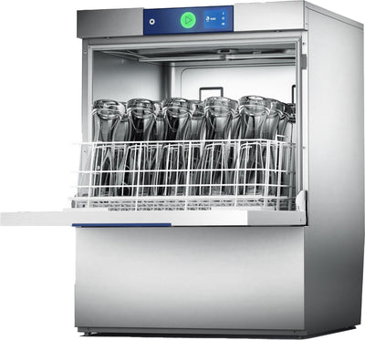Hobart GCW-10B 400mm Basket Frontloading Commercial Glasswasher with Chemical Pump & Drain Pump, 16 Pint Capacity - Contact Us For Availability