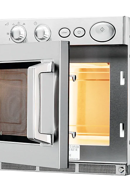 Light Gray Samsung CM1919 Heavy Duty Manual Dial Control Commercial Microwave, 1850W - Discontinued