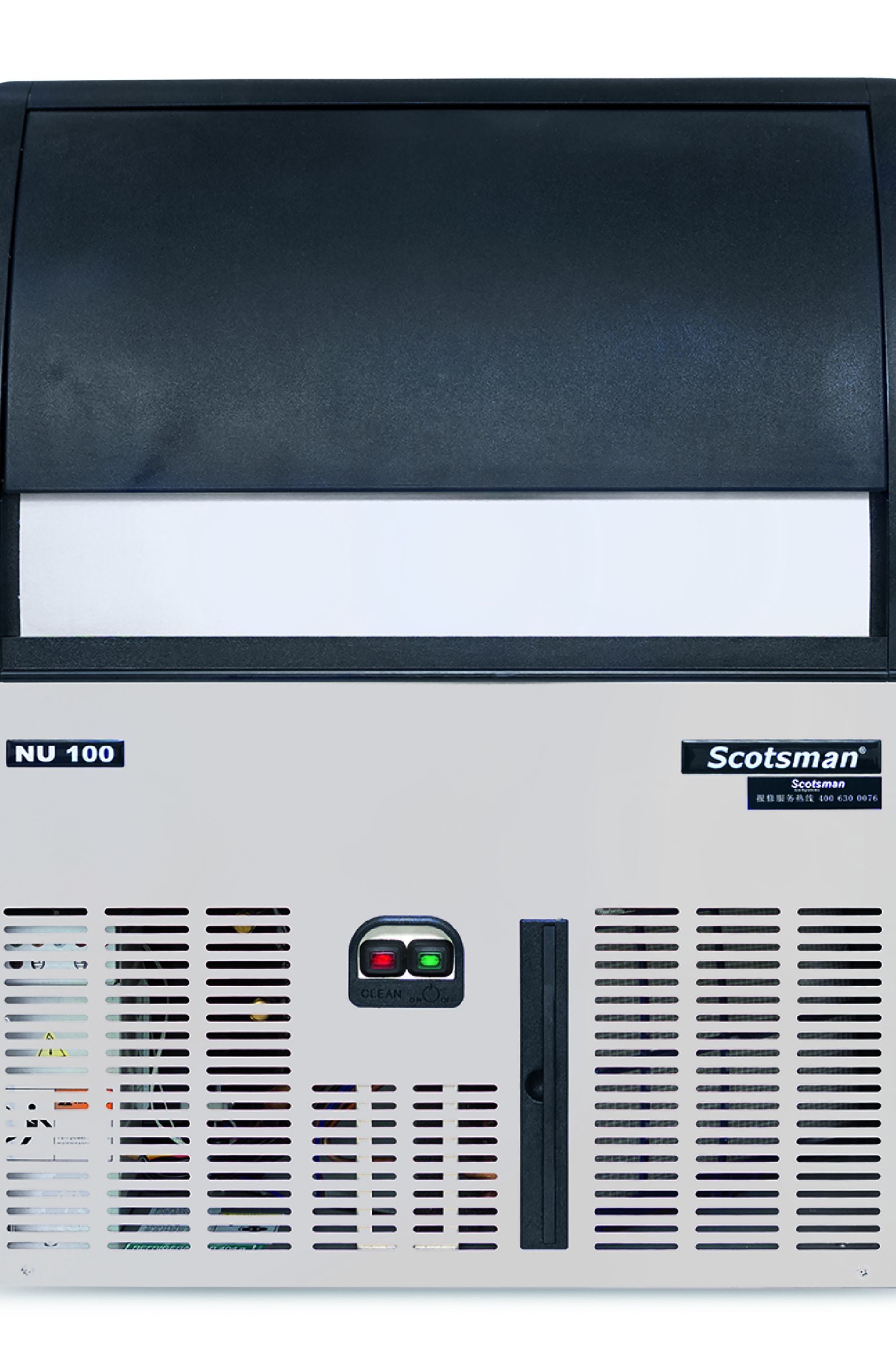 Light Gray Scotsman NU 100 Self Contained Dice Ice Maker, 56kg/24hrs Output / 20kg Storage - Contact Us For Availability