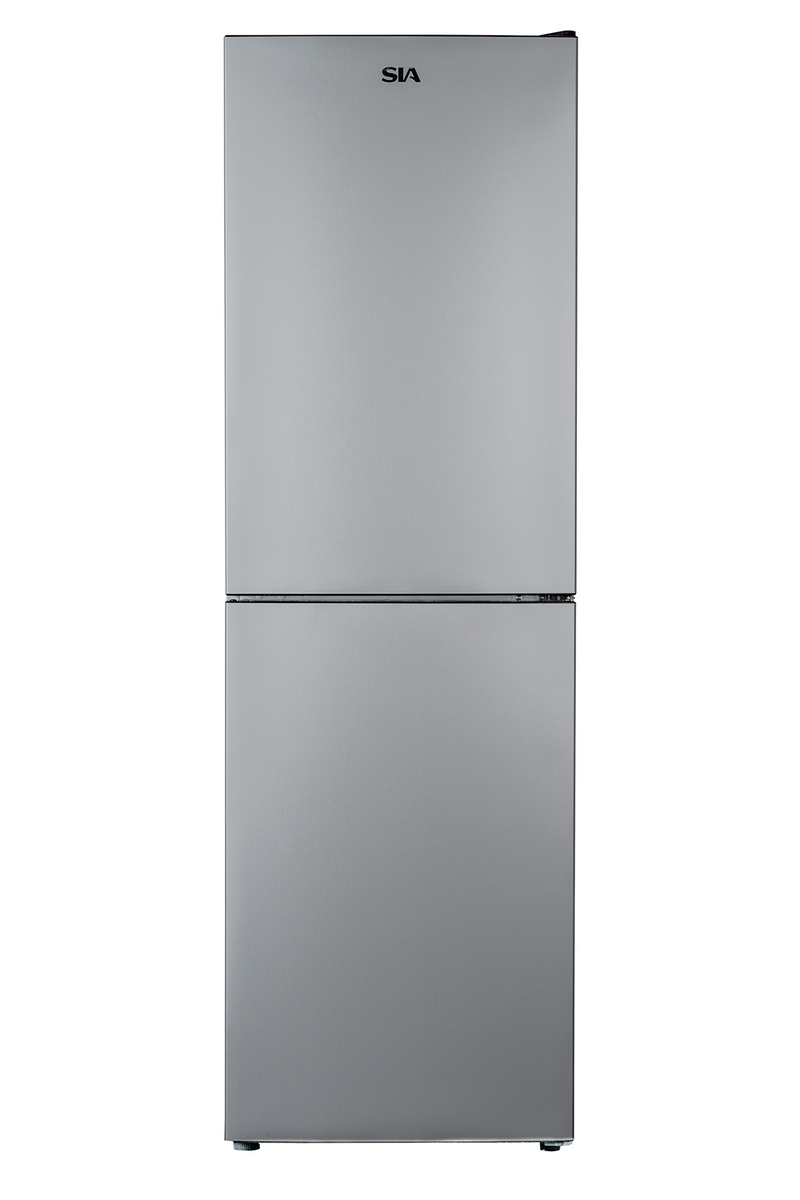 Dark Gray SIA 50/50 Split Silver Freestanding 252L Combi Fridge Freezer