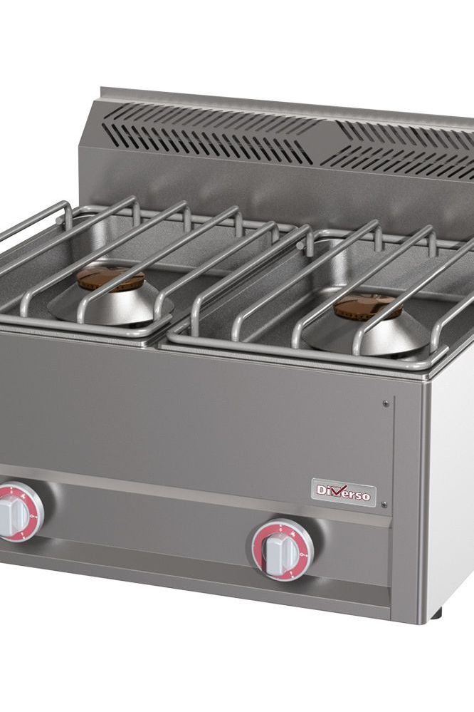 Dim Gray Diverso WR-G2FH-14 Stove 2 burners 8 kW super powerful -Top- - Contact Us For Availability