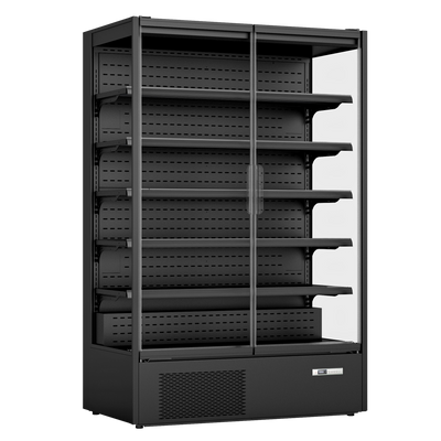 Prodis XMD1250-P-FGD-K Panoramic Glass Door Black Multideck, 1292 Litres - Contact Us For Availability