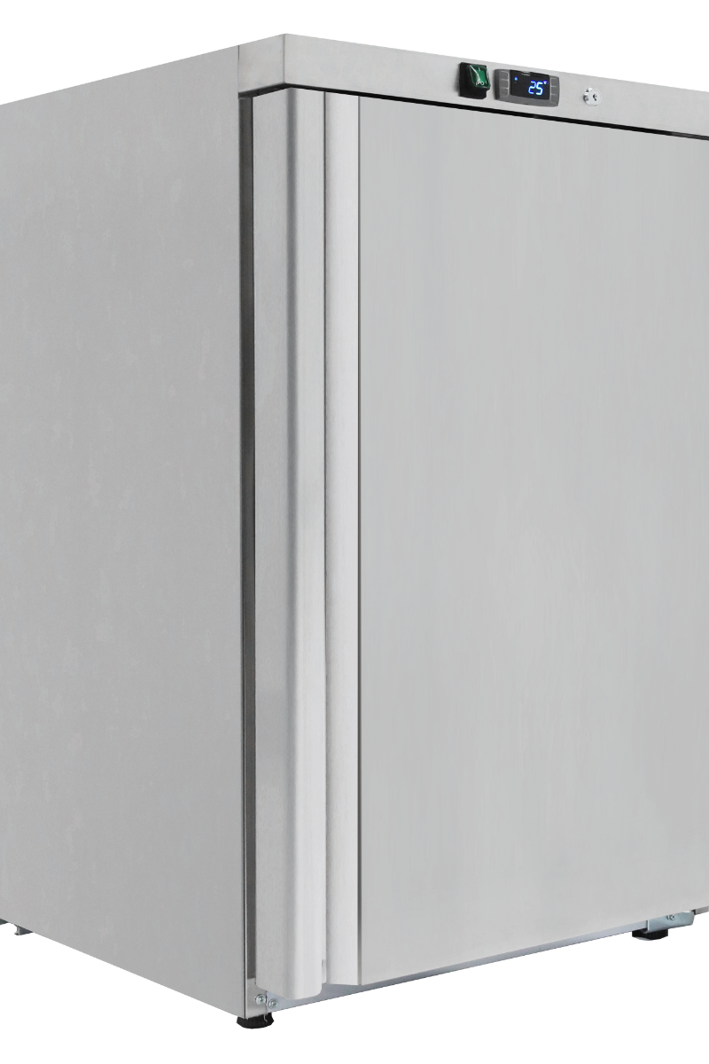 Gray Sterling Pro Cobus SPR200S Single Door Stainless Steel Undercounter Refrigerator, 140 Litres
