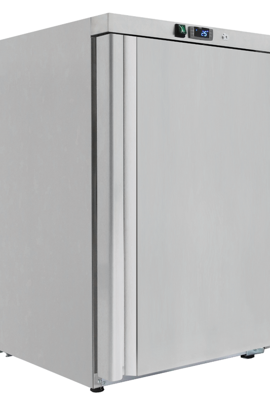 Gray Sterling Pro Cobus SPR200S Single Door Stainless Steel Undercounter Refrigerator, 140 Litres