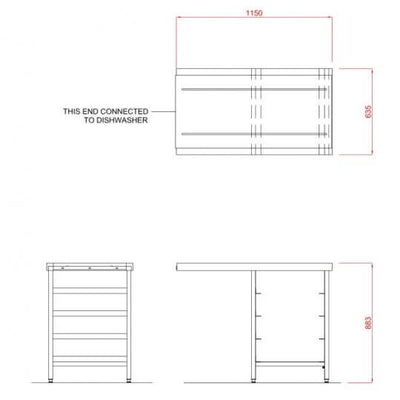 Hobart SCR1150 Outlet Single Rack Table - Contact Us For Availability