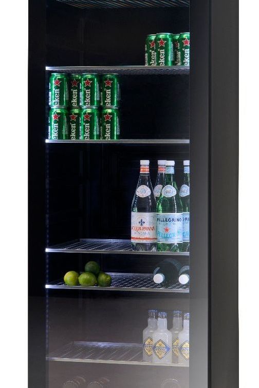 Dark Slate Gray Vestfrost MFG185 Glass Single Door Black Display Cooler, 448 Litres - Low Stock