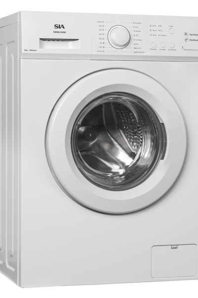 Light Gray SIA 6kg 1000RPM Washing Machine in White