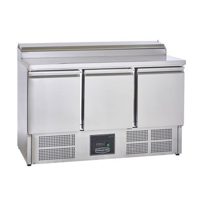 Sterling Pro Cobus SPU300PZ 3 Door Preparation Counter 8 x GN1/6, 392 Litres - In Stock
